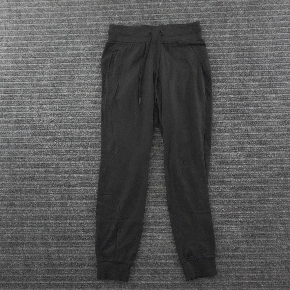 Lululemon On The Fly Jogger Pants Womens 6 Black Drawstring Pockets Stretch